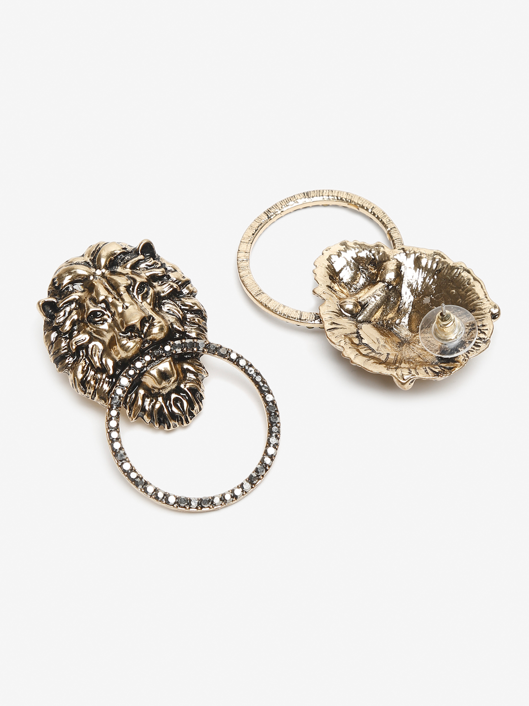 YouBella Gold-Toned Contemporary Drop Earrings